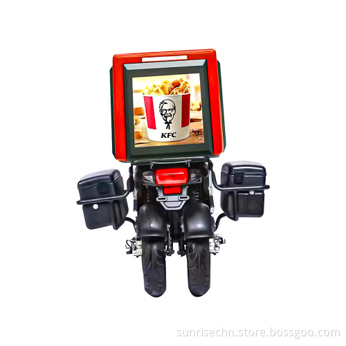 LED Lighted FRP Plastic Motorcycle Food Delivery Boxes for Sale